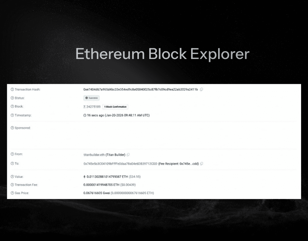 Ethereum block explorer
