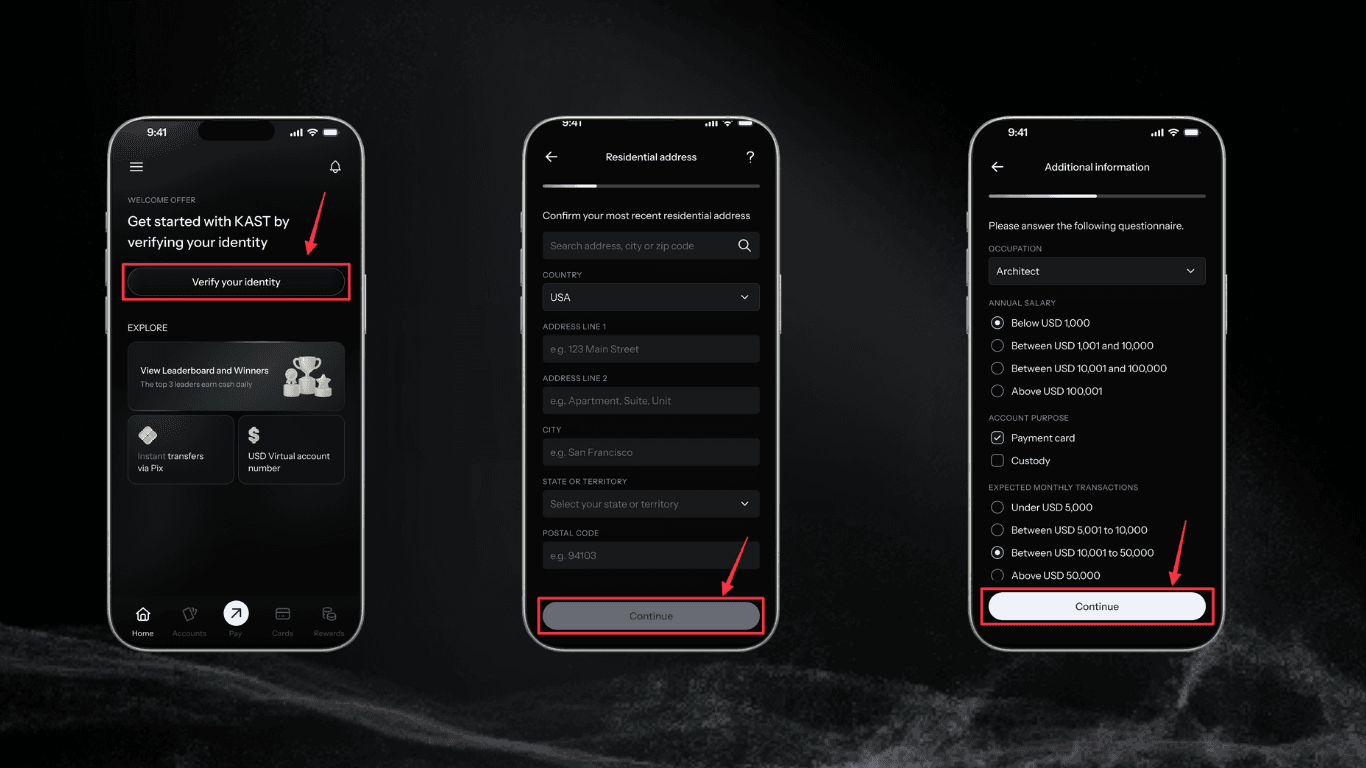 How to complete identity verification on KAST