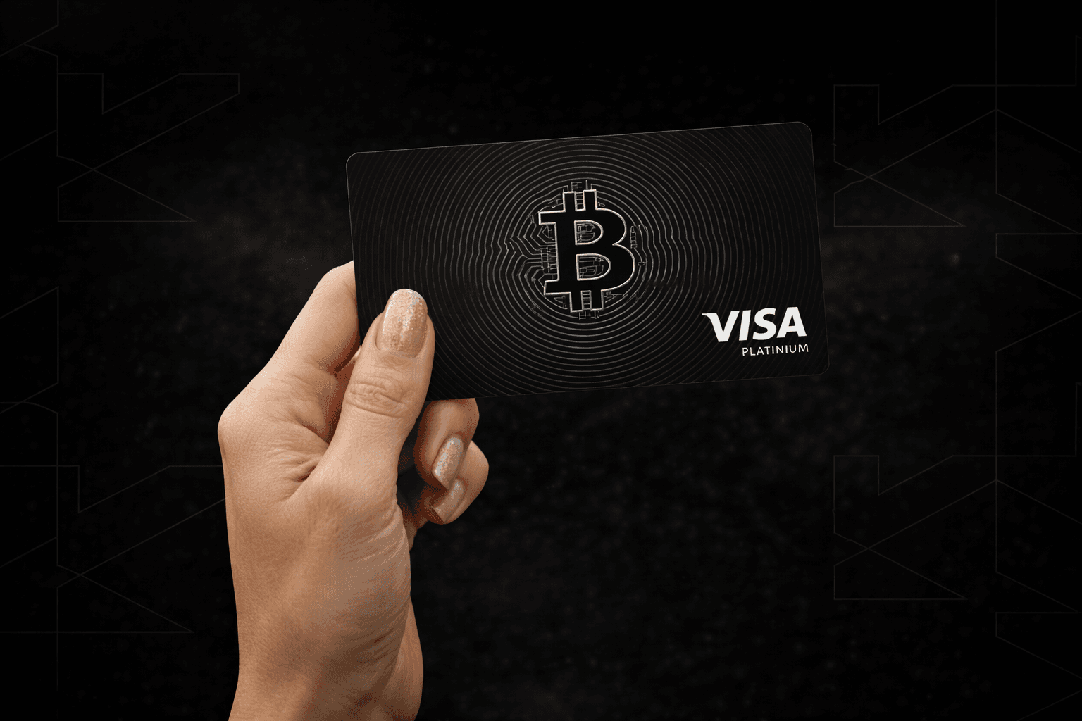 Black Visa card image