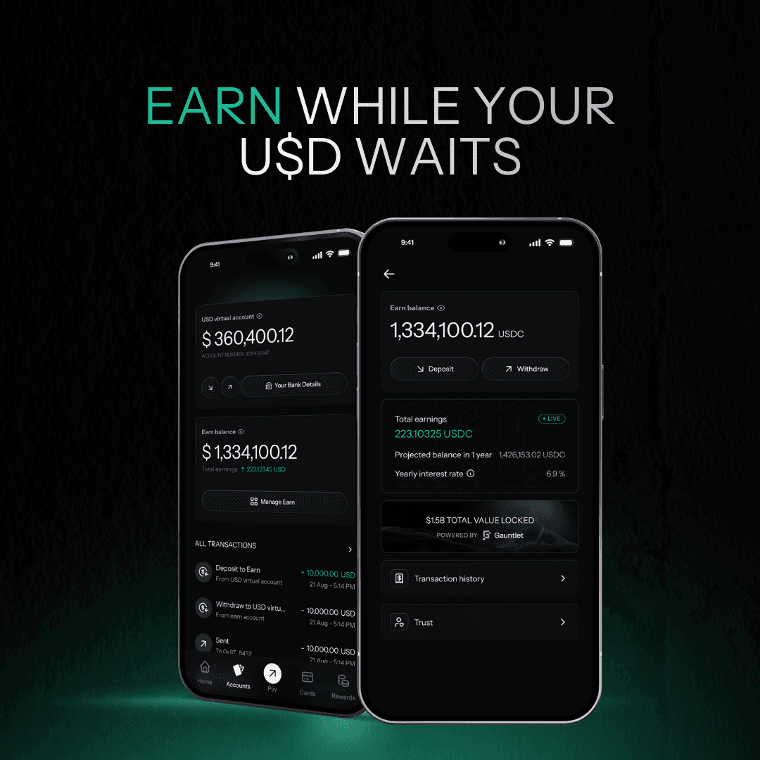 Interface of the KAST Earn app