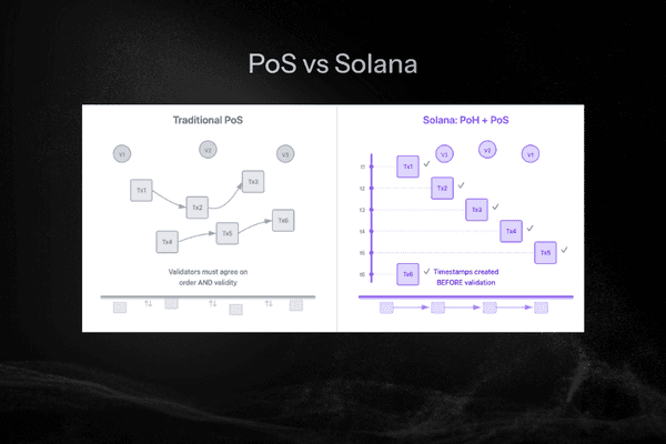 Traditional PoS vs Solana