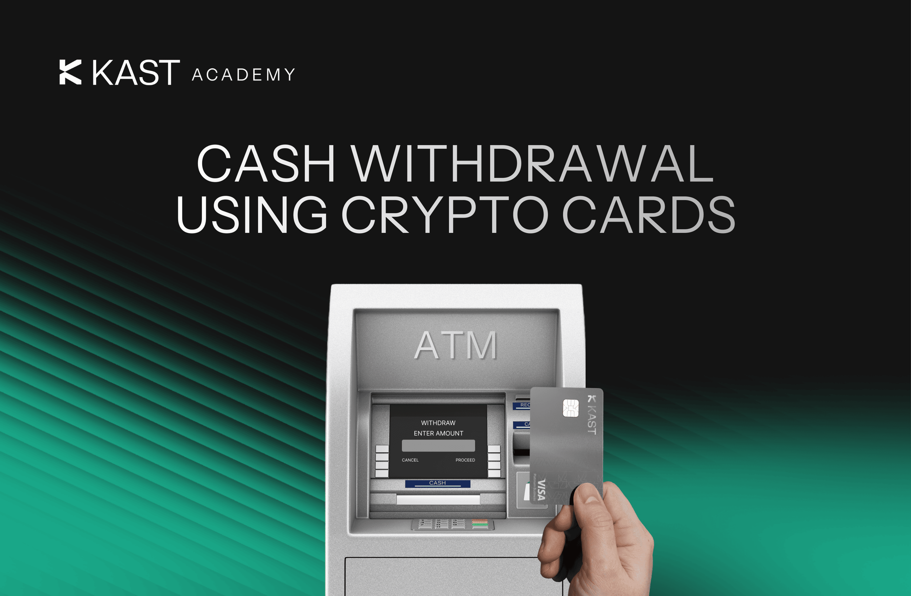 Withdrawing cash using a crypto card
